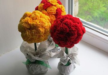 Как сделать цветы из салфеток своими руками