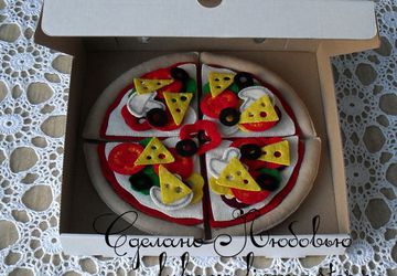 Пицца из фетра - развивающая игрушка