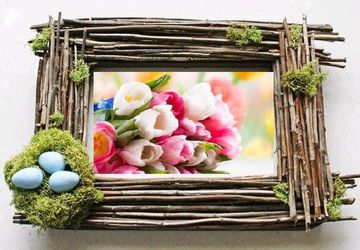 Оригинальная рамка для фотографий своими руками из веток.