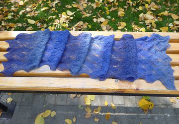 Палантин "Джинсовые вихри"