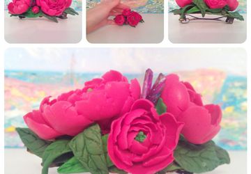 Заколка для волос из полимерной глины