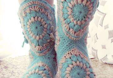 Домашние сапожки из мотивов