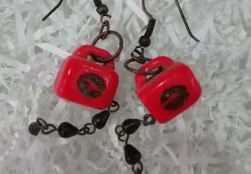 Серьги кофейные кружечки