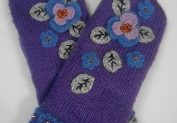 Варежки Анюткины сказки, фиолетовые