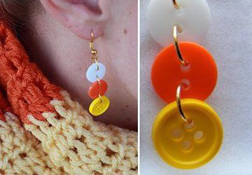 Серьги из пуговиц своими руками.