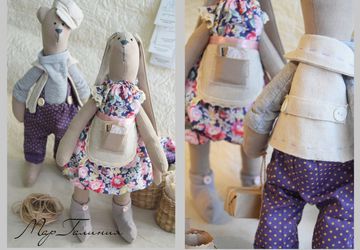 Пара текстильных игрушек Тильда