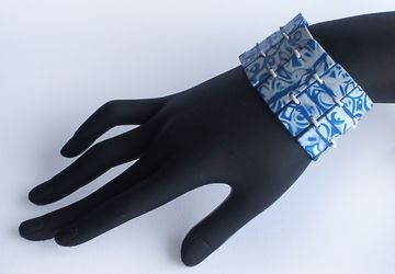 Поделки из полимерной глины. Браслет в технике мокуме гане