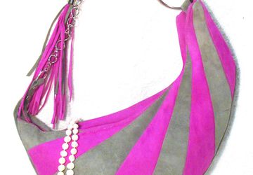 Сумка "Ракушка" из натуральной замши