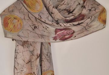 Шарф "Гранаты и яблоки"