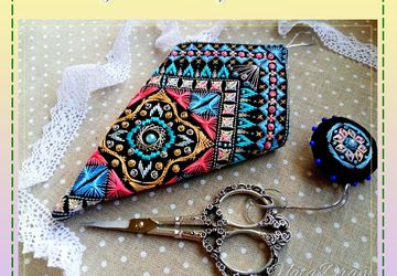 Схема - "Ночные переливы" чехол для ножниц