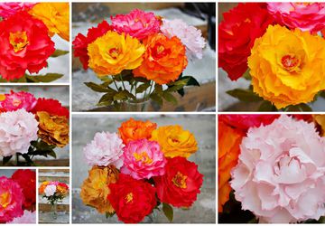 Пионы из фоамирана.