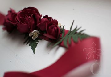 Цветочный пояс "Бургундское вино"