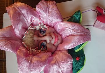 Текстильное настенное украшение "ЛИЛИЯ"