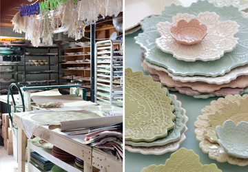 Кружевная тарелка из глины своими руками.