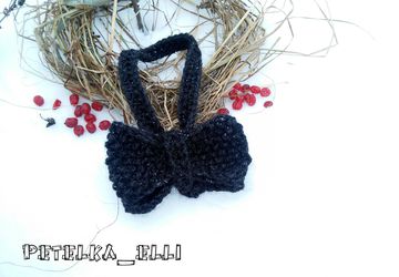 Вязаный галстук-бабочка