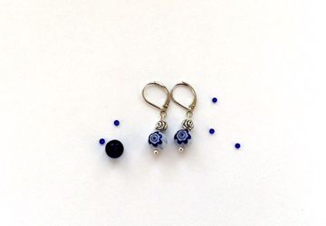 Серьги "Анютины глазки"