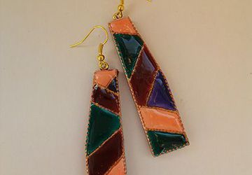 Серьги "Витражные искажения"