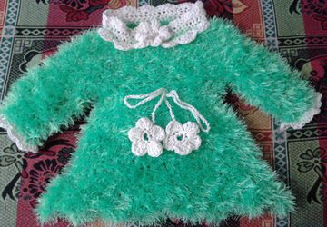 платье из пряжи ''травка"