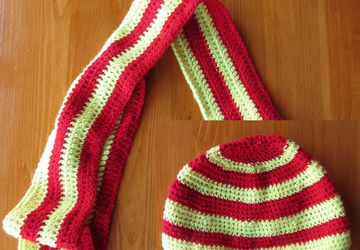 Шарф и шапка в цветах Гриффиндор