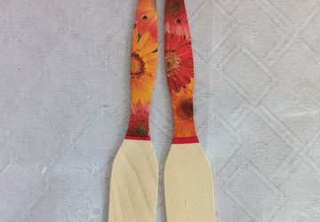 Разделочные декупажные доски и лопатки "Герберы"