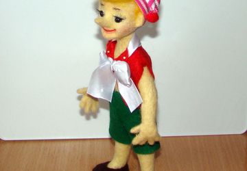 Буратино валяный из шерсти