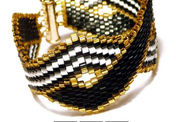 Браслет из японского бисера "lines"