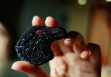 Брошь "Ворон"