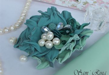 Брошь-заколка "Хрустальный лёд"