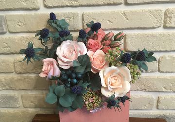 Букет с розами в конвертике