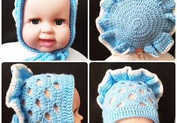 Чепчик вязанный дети новорожденные