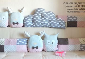 Бортики в кроватку фигурные