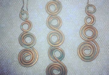 Комплект подвеска + серьги "Плетение"