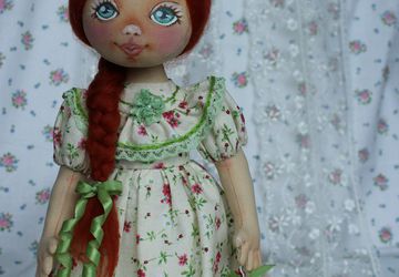 Текстильная интерьерная куколка  Даринка