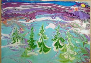 Рисование на водe