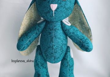 Текстильный заяц ручной работы