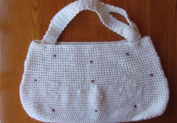 Женская вязанная сумка