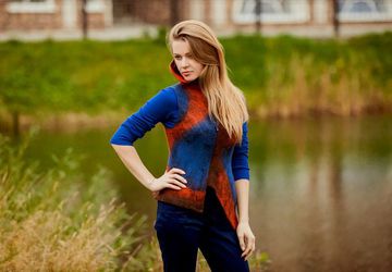 Валяный жилет "ГЕОМЕТРИЯ"