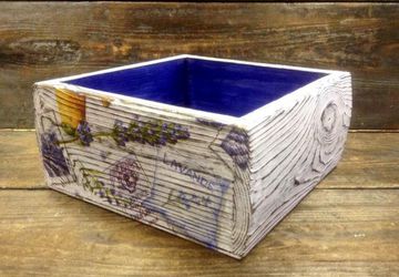 "Уютный короб" - Брашировка и вживление салфетки!