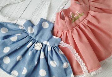 Платье с фартуком для кукол Блайз