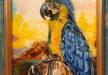 Картина маслом «Попугай Ара»
