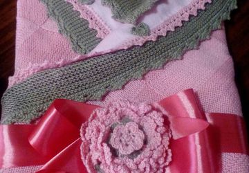 Плед на выписку для девочки