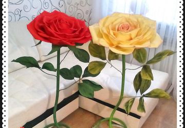 Розы гиганты из фоамирана