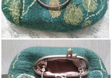 Сумка валяная "Изумруд"