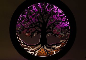 Световое панно из дерева