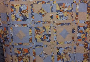 Покрывало-плед в технике пэчворк.