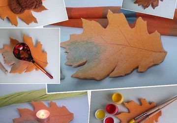 Керамический осенний листик