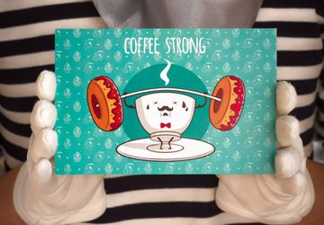 Открытка Coffe Strong	