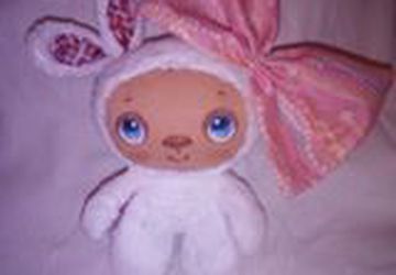 Мягкая игрушка из ткани заяц