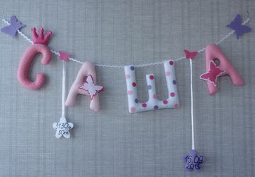 Именная гирлянда из фетра ручной работы