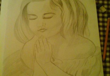 девочка молиться